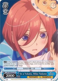 Miku Nakano U waifu card — Weiss Schwarz