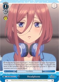 Headphone U waifu card — Weiss Schwarz