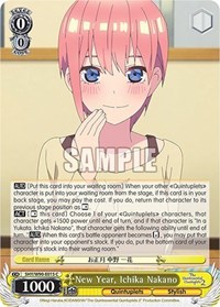 Ichika Nakano C waifu card — Weiss Schwarz