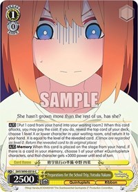 Yotsuba Nakano C waifu card — Weiss Schwarz