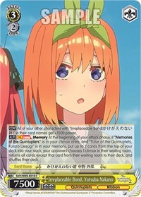 Yotsuba Nakano C waifu card — Weiss Schwarz