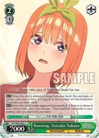 Yotsuba Nakano C waifu card — Weiss Schwarz