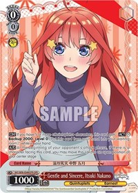 Itsuki Nakano OverFrameRare waifu card — Weiss Schwarz