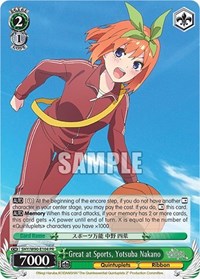 Yotsuba Nakano Promo waifu card — Weiss Schwarz
