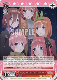 Ichika & Nino & Miku & Yotsuba & Itsuki Promo waifu card — Weiss Schwarz