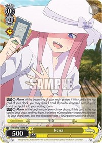 Rena SR waifu card — Weiss Schwarz