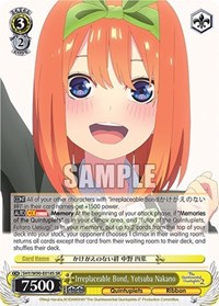 Yotsuba Nakano SR waifu card — Weiss Schwarz