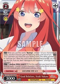 Itsuki Nakano SR waifu card — Weiss Schwarz