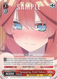 Itsuki Nakano SR waifu card — Weiss Schwarz