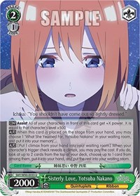 Yotsuba Nakano U waifu card — Weiss Schwarz