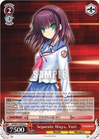 Yuri U waifu card — Weiss Schwarz