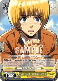 "Confused Feelings" Armin C waifu card — Weiss Schwarz