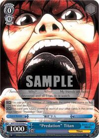 "Predation" Titan (A) C waifu card — Weiss Schwarz