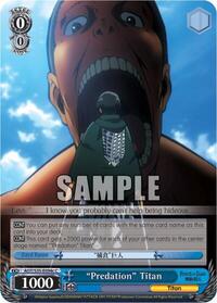 "Predation" Titan (C) C waifu card — Weiss Schwarz
