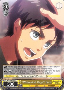 "Whimsical Days" Eren C waifu card — Weiss Schwarz