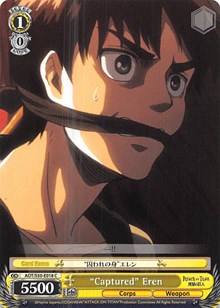 "Captured" Eren C waifu card — Weiss Schwarz