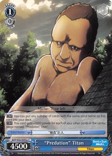 "Predation" Titan (A) C waifu card — Weiss Schwarz
