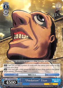 "Predation" Titan (B) C waifu card — Weiss Schwarz