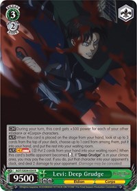 Levi: Deep Grudge R waifu card — Weiss Schwarz