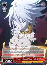 "Promised Rematch" Lancer of Red R waifu card — Weiss Schwarz