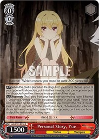 Yue R waifu card — Weiss Schwarz