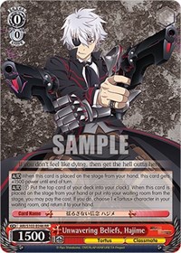 Hajime RR waifu card — Weiss Schwarz