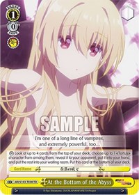 At the Bottom of the Abyss TrialDeck waifu card — Weiss Schwarz