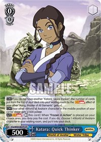 Katara: Quick Thinker AvatarRare waifu card — Weiss Schwarz