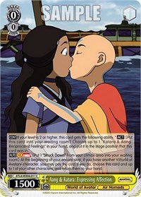 Aang & Katara: Expressing Affection C waifu card — Weiss Schwarz