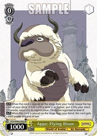 Appa: Flying Bison SR waifu card — Weiss Schwarz