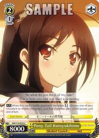 Pony Tail Kuroyukihime C waifu card — Weiss Schwarz