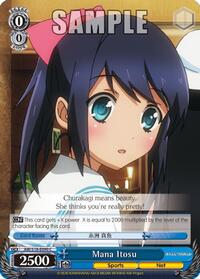 Mana Itosu C waifu card — Weiss Schwarz