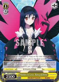 Kuroyukihime R waifu card — Weiss Schwarz