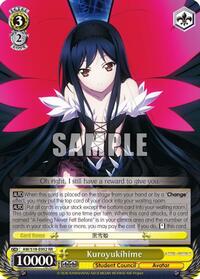 Kuroyukihime RR waifu card — Weiss Schwarz