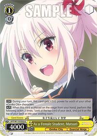 Matsuri C waifu card — Weiss Schwarz