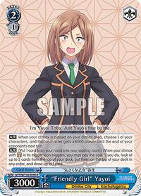 "Friendly Girl" Yayoi R waifu card — Weiss Schwarz