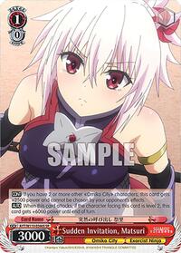 Matsuri SR waifu card — Weiss Schwarz