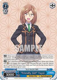 "Friendly Girl" Yayoi SR waifu card — Weiss Schwarz