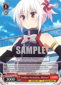 Matsuri U waifu card — Weiss Schwarz