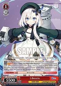 Libeccio R waifu card — Weiss Schwarz