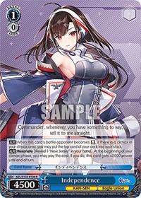 Independence R waifu card — Weiss Schwarz