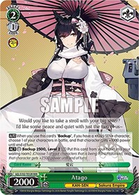 Atago RRR waifu card — Weiss Schwarz