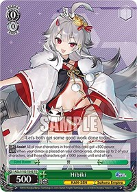 Hibiki TrialDeck waifu card — Weiss Schwarz