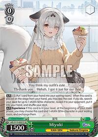 Miyuki SR waifu card — Weiss Schwarz