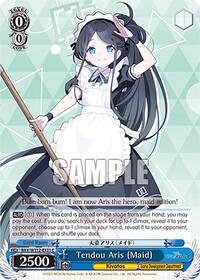 Tendou Aris (Maid) C waifu card — Weiss Schwarz