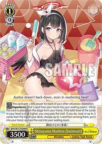 Shizuyama Mashiro (Swimsuit) R waifu card — Weiss Schwarz