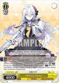 Shirasu Azusa RR waifu card — Weiss Schwarz