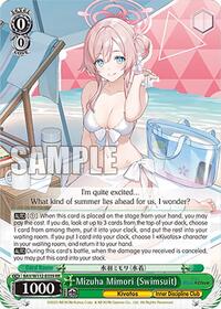 Mizuha Mimori (Swimsuit) RR waifu card — Weiss Schwarz