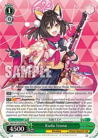 Kuda Izuna RR waifu card — Weiss Schwarz