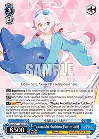 Takanashi Hoshino (Swimsuit) RR waifu card — Weiss Schwarz